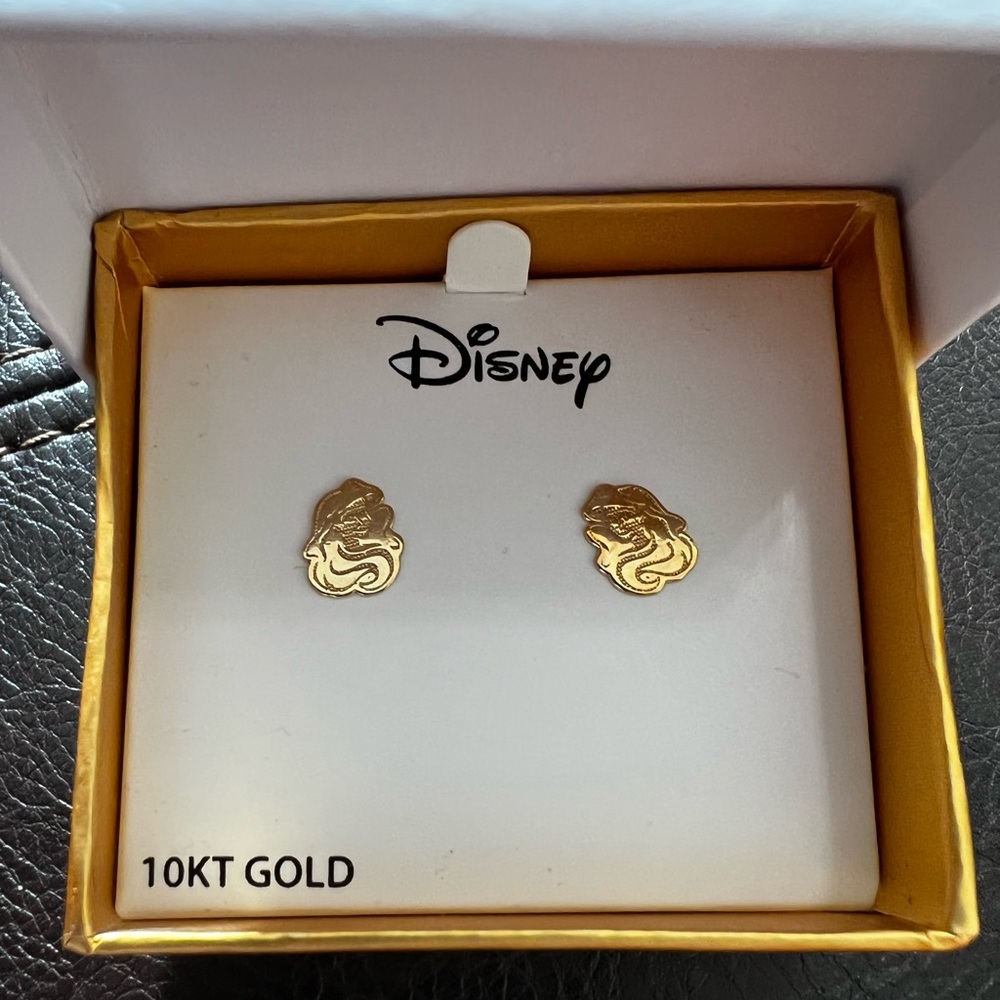 10kt gold Disney’s The Little Mermaid earrings